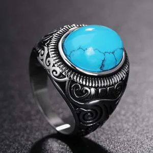 Firoza Stone (Sky Blue) Ring